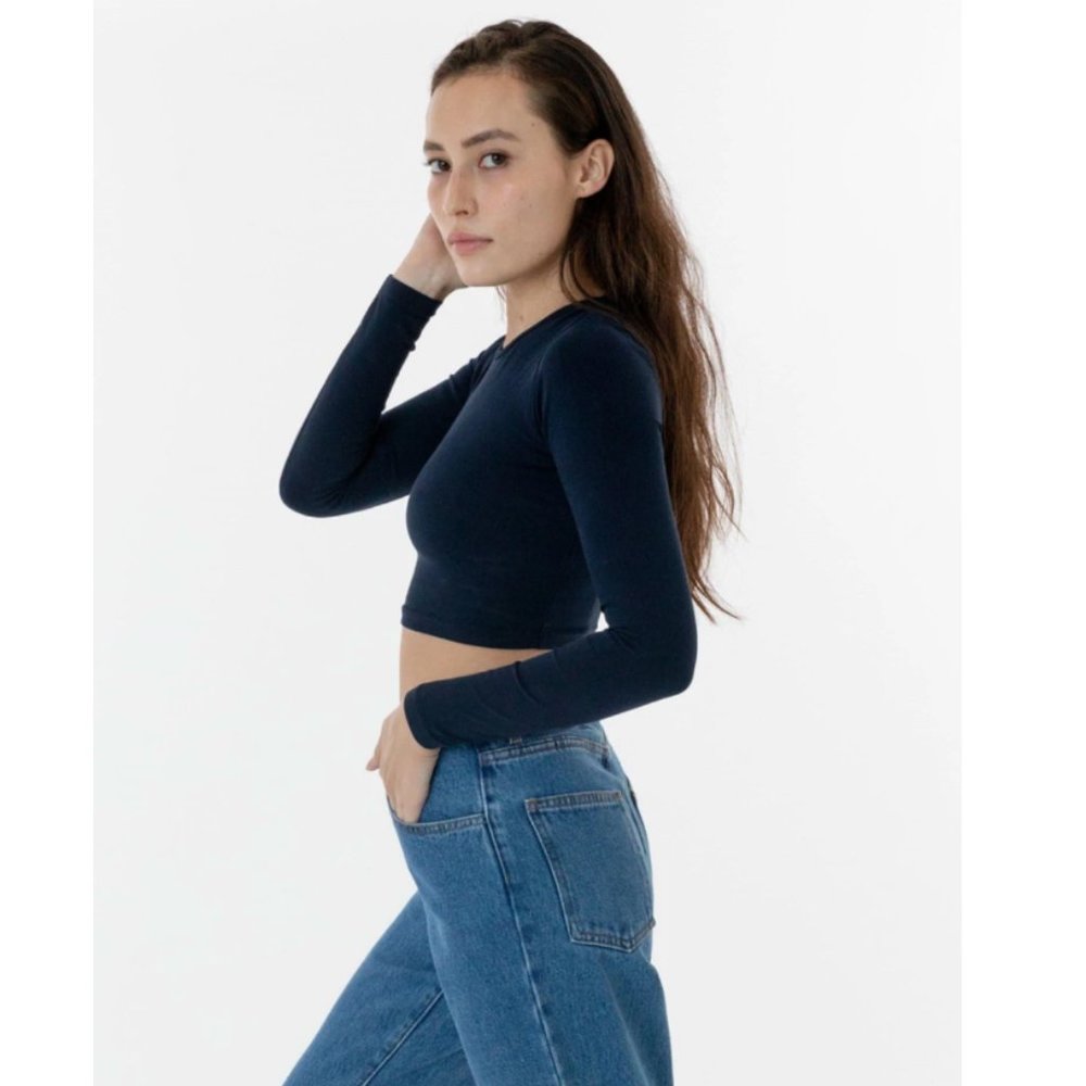 Los Angeles Apparel Long Sleeve Crop Top
